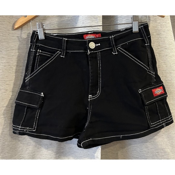 Dickies Juniors Shorts Size 5/27‎ Cargo Mini Short Black - Picture 1 of 5
